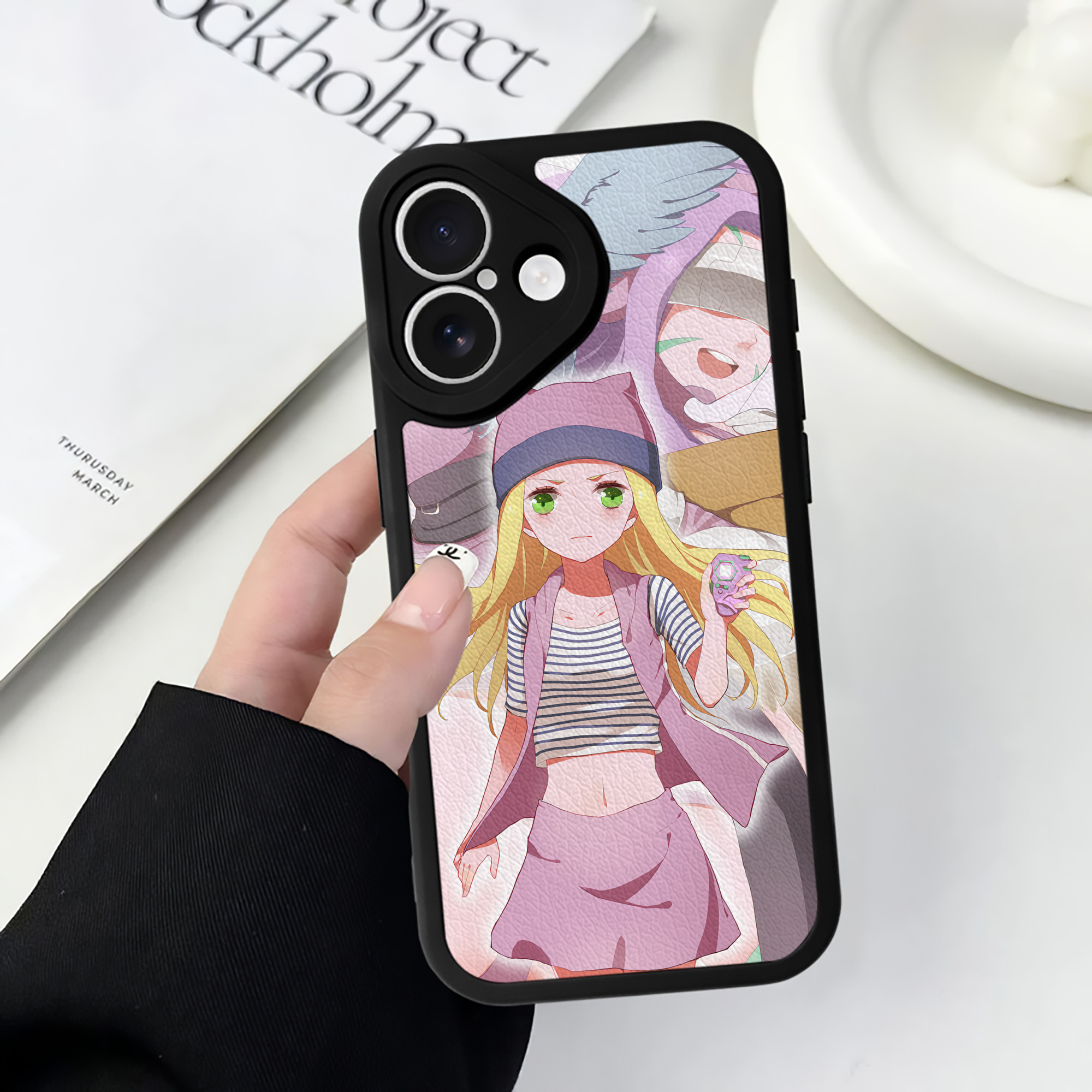 （画像用） Digimon デジタルモンスター/デジモン 【iPhone 16シリーズ対応】シリコンスマホケース（レザー調） 材質：シリコン